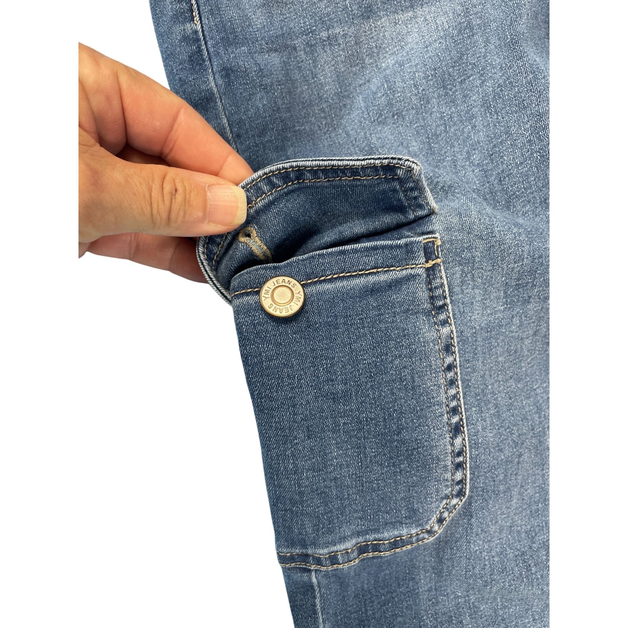 Other YMI High-Rise Skater Wide-Leg womans blue denim Jeans Size 3 Size 26" / US 2 / IT 38 - 7 Thumbnail