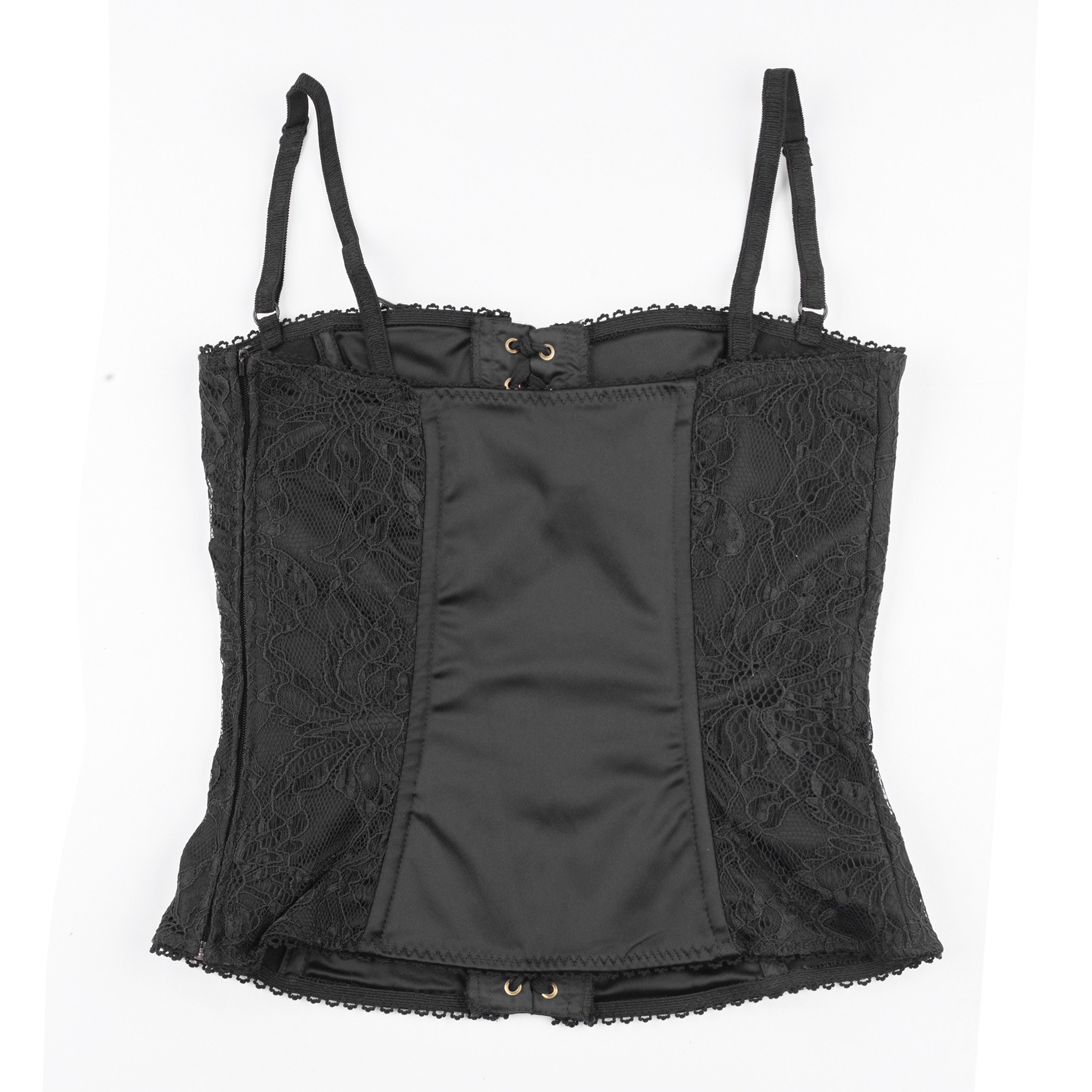 Dolce & Gabbana Dolce & Gabbana Vintage Black Bustier Corset Lace Top (XS/S) Size S / US 4 / IT 40 - 3 Thumbnail