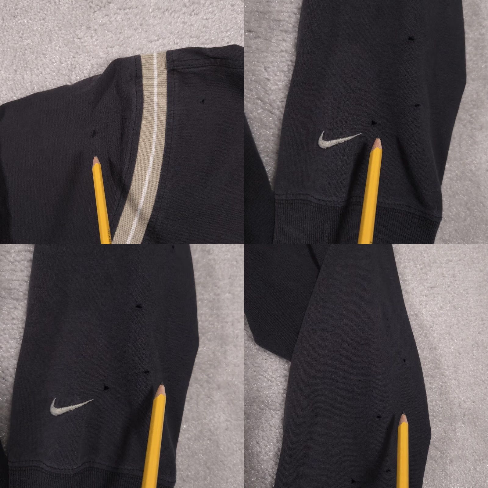 Nike Nike Shirt Mens 2XL Black V-Neck Long Sleeve Contrast Trim Swoosh Casual Size US XXL / EU 58 / 5 - 8 Thumbnail