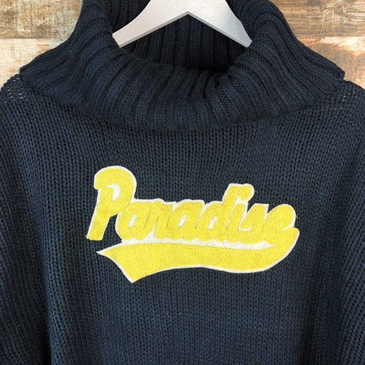 Homespun Knitwear × Japanese Brand RCWB Dark Blue Turtle Neck ripped Knitwear #A1355 Size M / US 6-8 / IT 42-44 - 4 Thumbnail