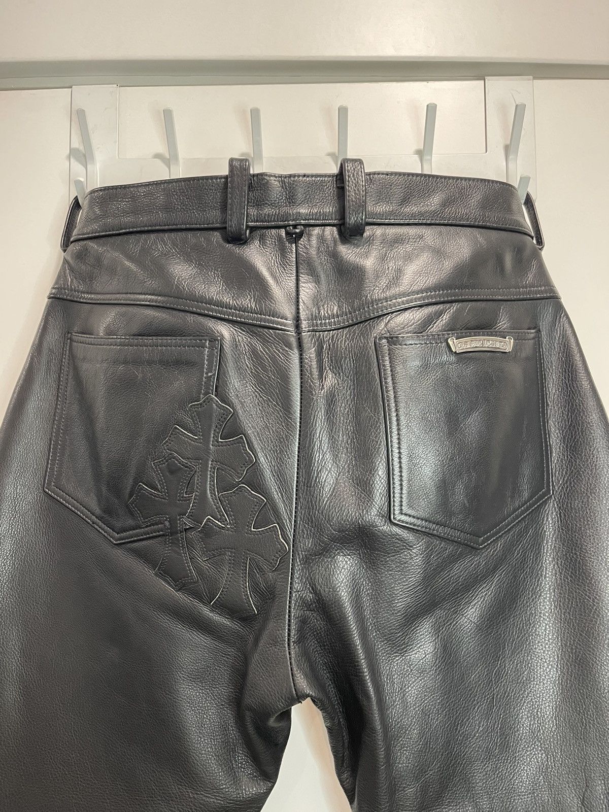 Chrome Hearts Chrome Hearts cross patch leather biker pants Size US 34 / EU 50 - 17 Thumbnail