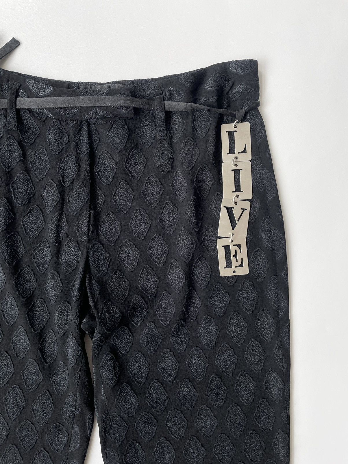 Ann Demeulemeester Medallion Jacquard Voile Trousers Size 28" / US 6 / IT 42 - 8 Thumbnail