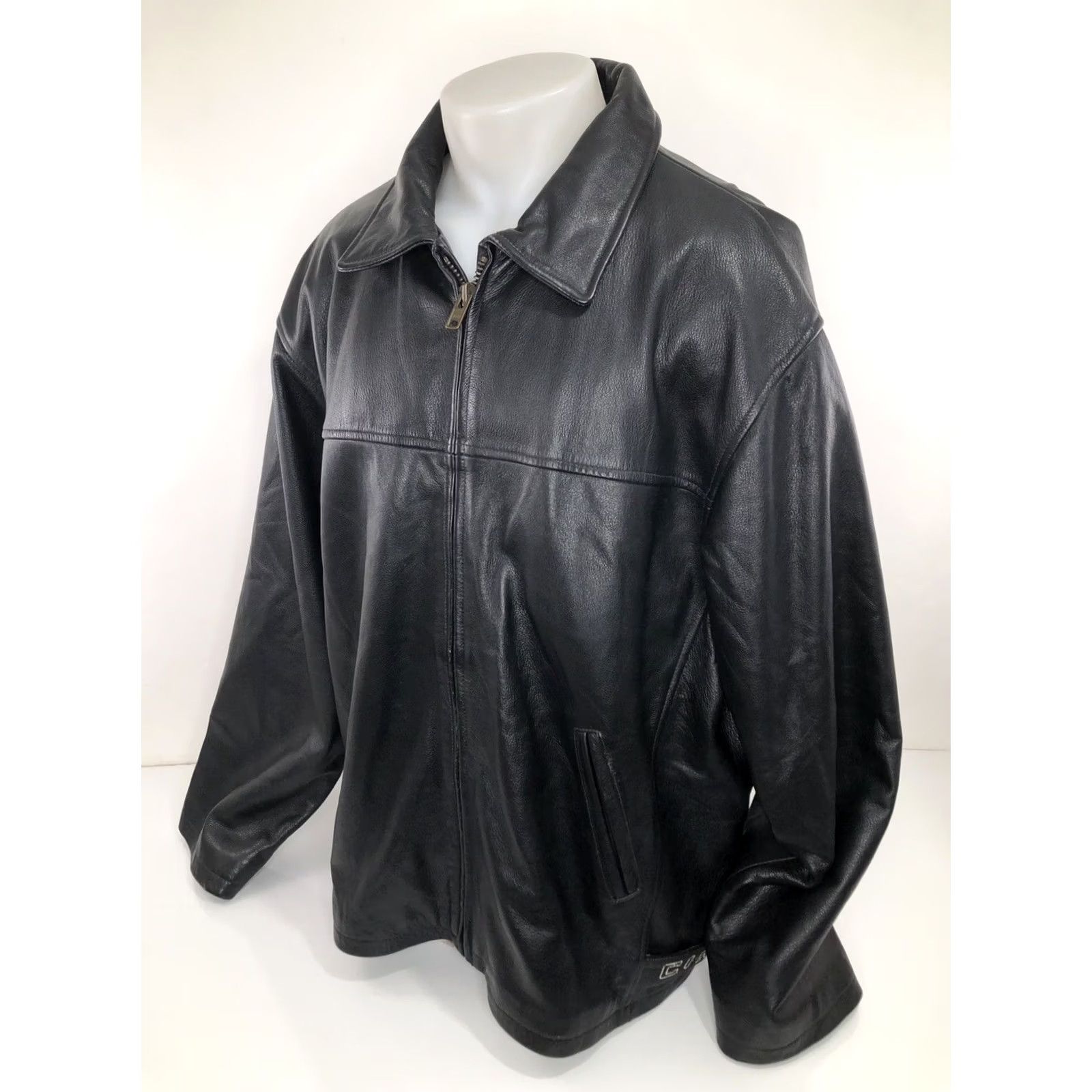 Vintage Cinch Rare Embroidered Western Bomber Jacket - Leather, Heavy Duty, 2XL, Black, Mens Size US XXL / EU 58 / 5 - 3 Thumbnail