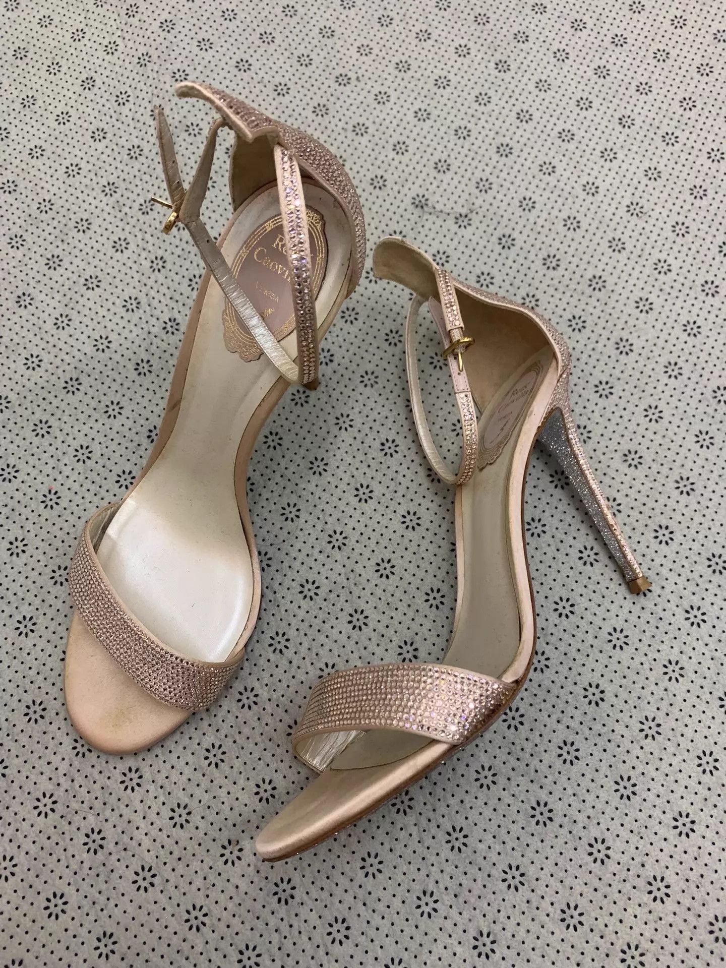Rene Caovilla Rene Caovilla Pink Pave One-Strap Heels 40 New Size US 9.5 / IT 39.5 - 2 Thumbnail