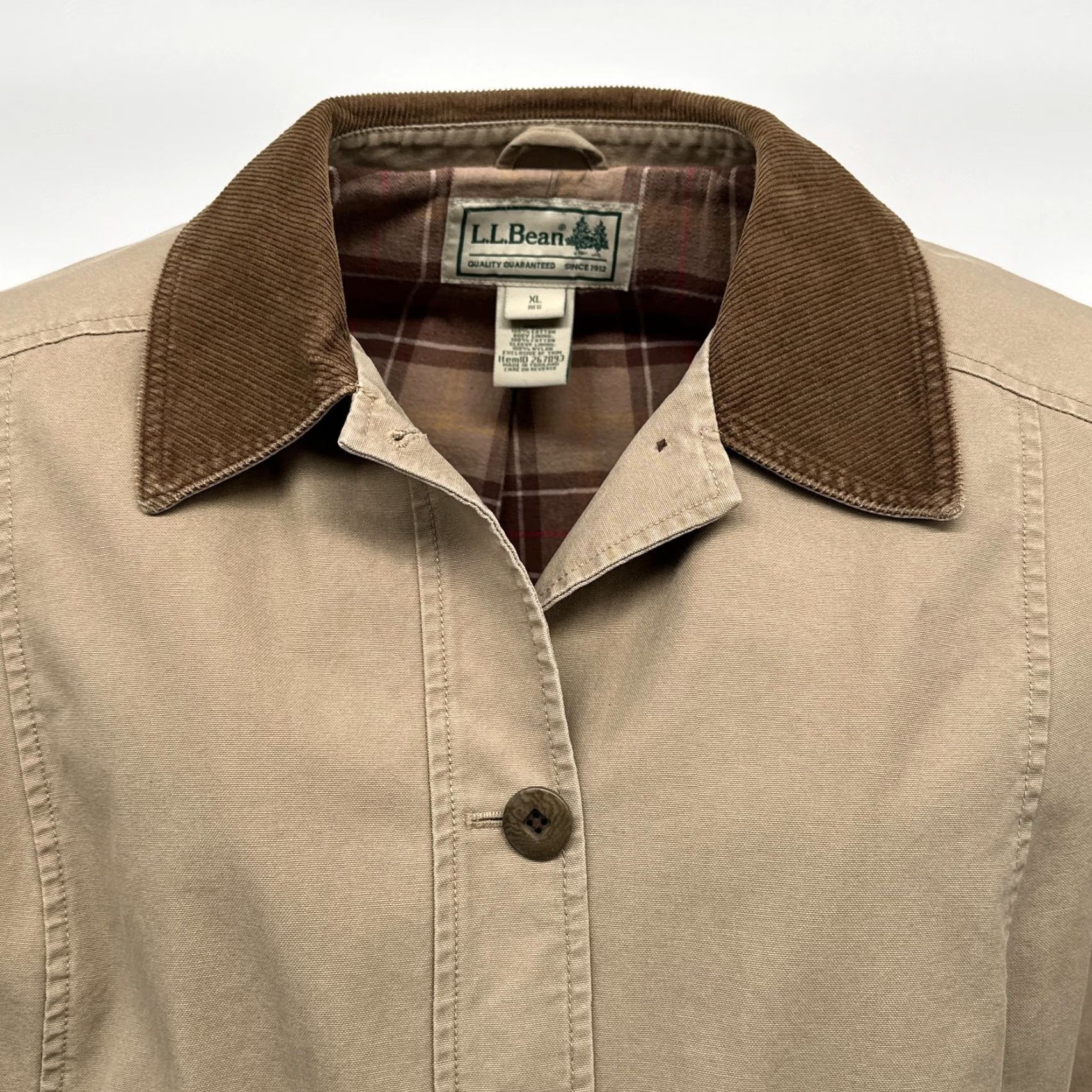 Vintage VINTAGE L.L.Bean Jacket Mens XL Khaki Barn Coat Canvas Field Lined Coat Size US XL / EU 56 / 4 - 2 Thumbnail