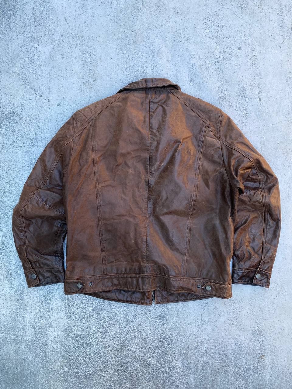 Other Leather Faded Avant Garde brown Rick Owens style Jacket Size US XL / EU 56 / 4 - 17 Thumbnail