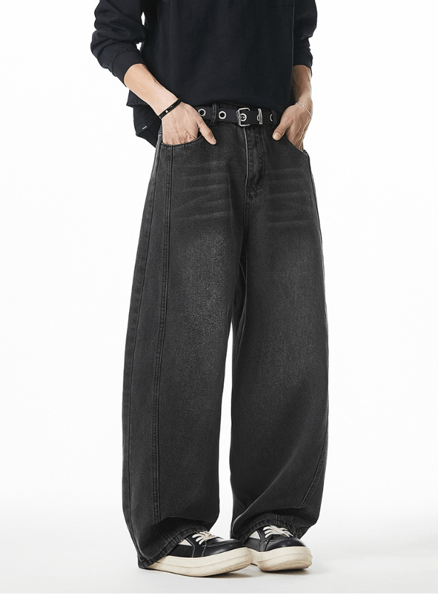 Jean Men's American retro loose washed scimitar jeans y2k Size US 32 / EU 48 - 2 Thumbnail