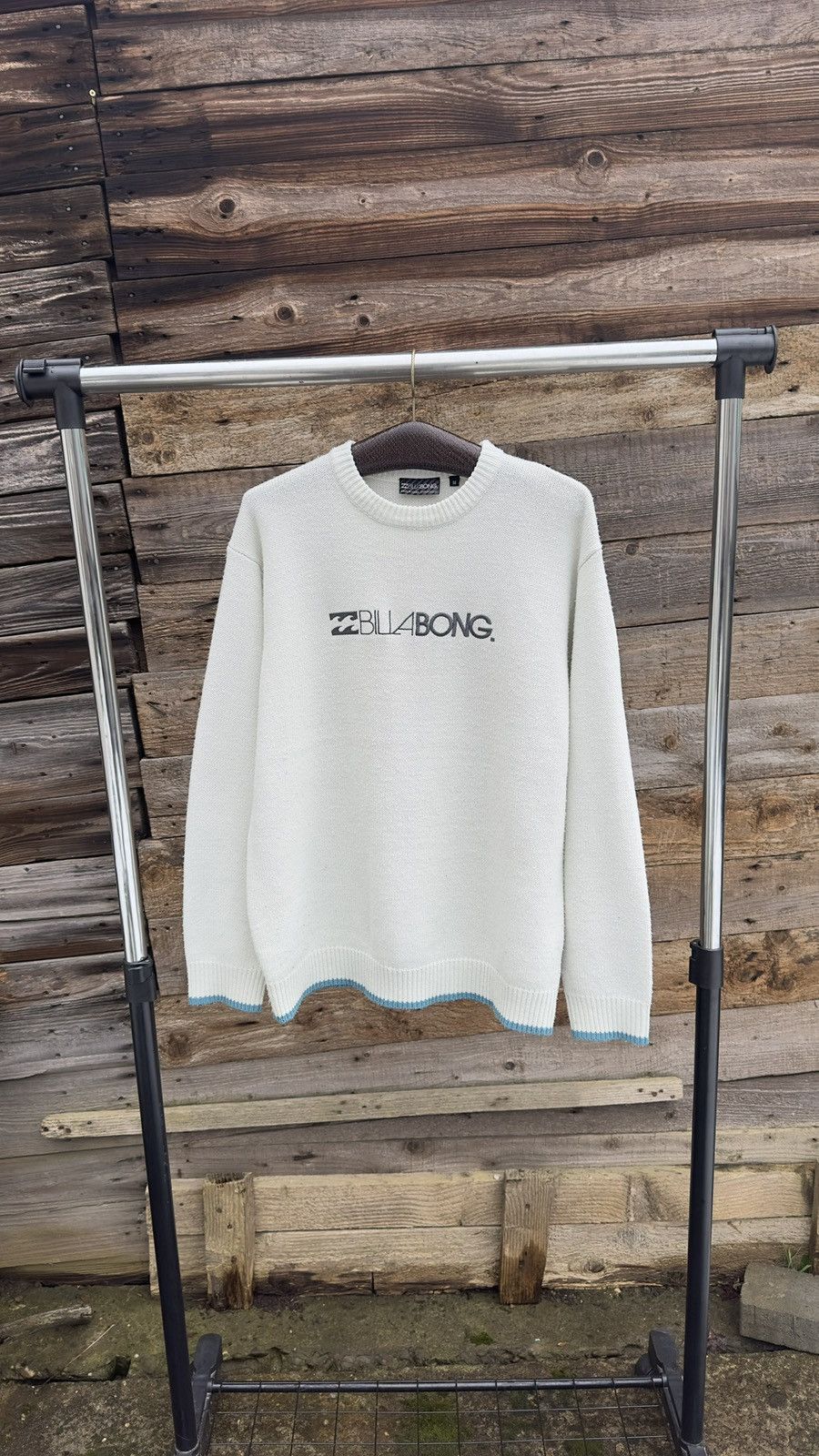 Billabong Billabong Skate Knit Pullover Jumper Sweater White Acrylic Size US M / EU 48-50 / 2 - 2 Thumbnail