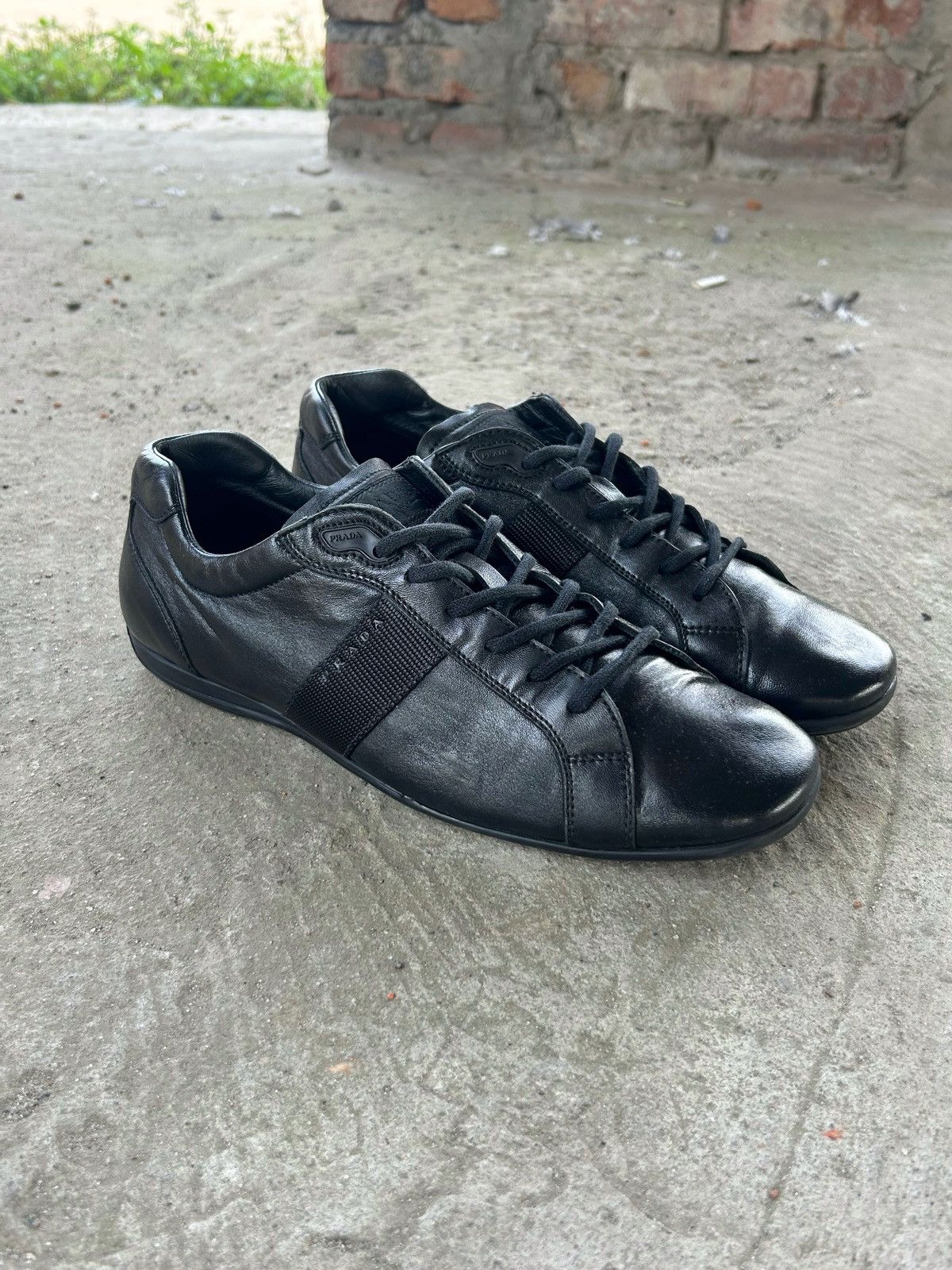 Luxury × Prada × Vintage Vintage Prada Suede Leather Shoes Mesh