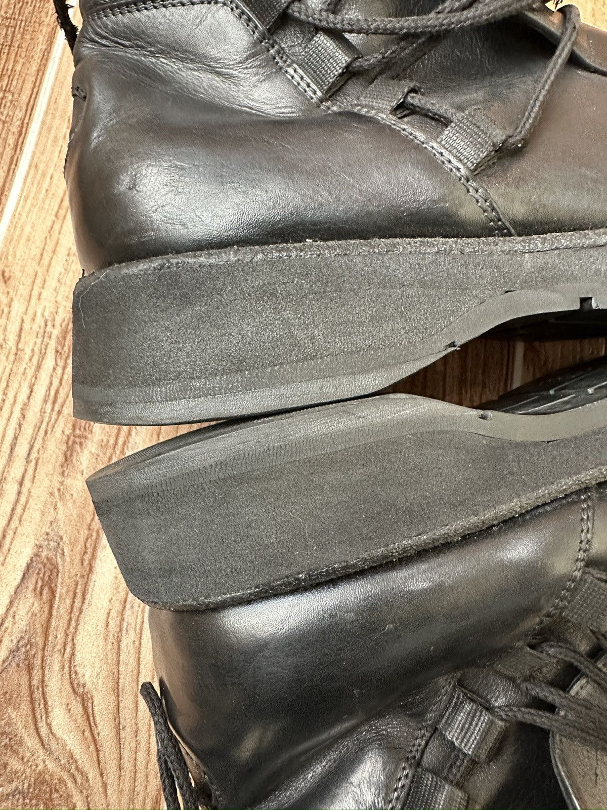 Emporio Armani Empirio Armani Leather Biker Lace Up Boots Like Rick Owens Size US 10 / EU 43 - 19 Thumbnail