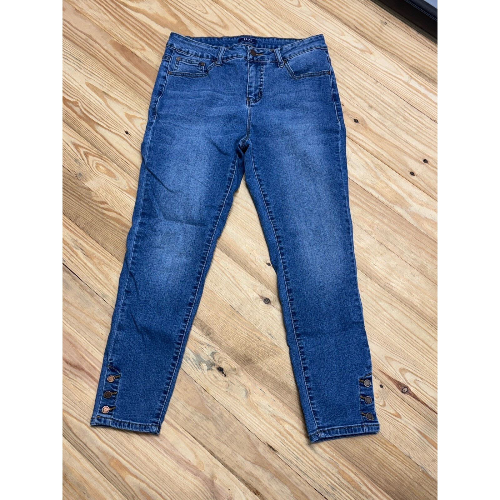 Izod Izod Pants Womens 10 Blue Denim Jeans Straight Stretch Size 32" / US 10 / IT 46 - 1 Thumbnail