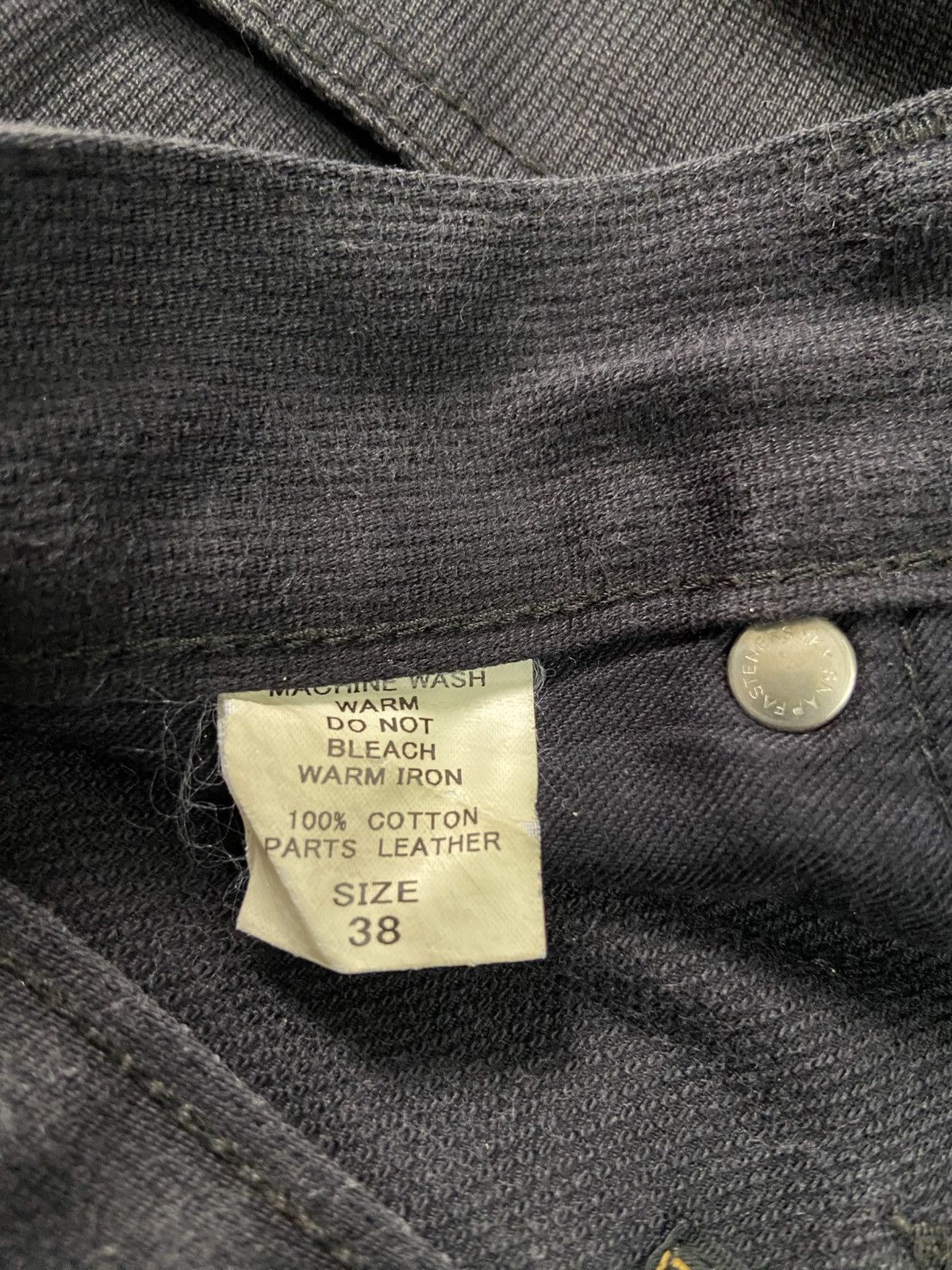 Japanese Brand SKULL FLIGHT Type2 Stretch Leather Pocket Flare Jeans Size US 35 - 9 Thumbnail