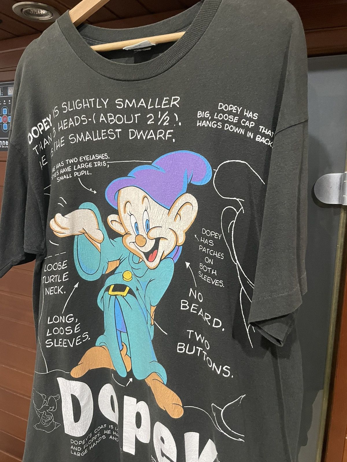 Vintage 1990s Dopey Snow White And The Seven Dwarfs AOP Tee