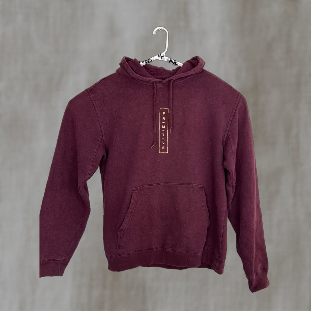 Primitive Primitive Mens Medium Maroon Pullover Hoodie Flower Asian Characters Size US M / EU 48-50 / 2 - 1 Thumbnail