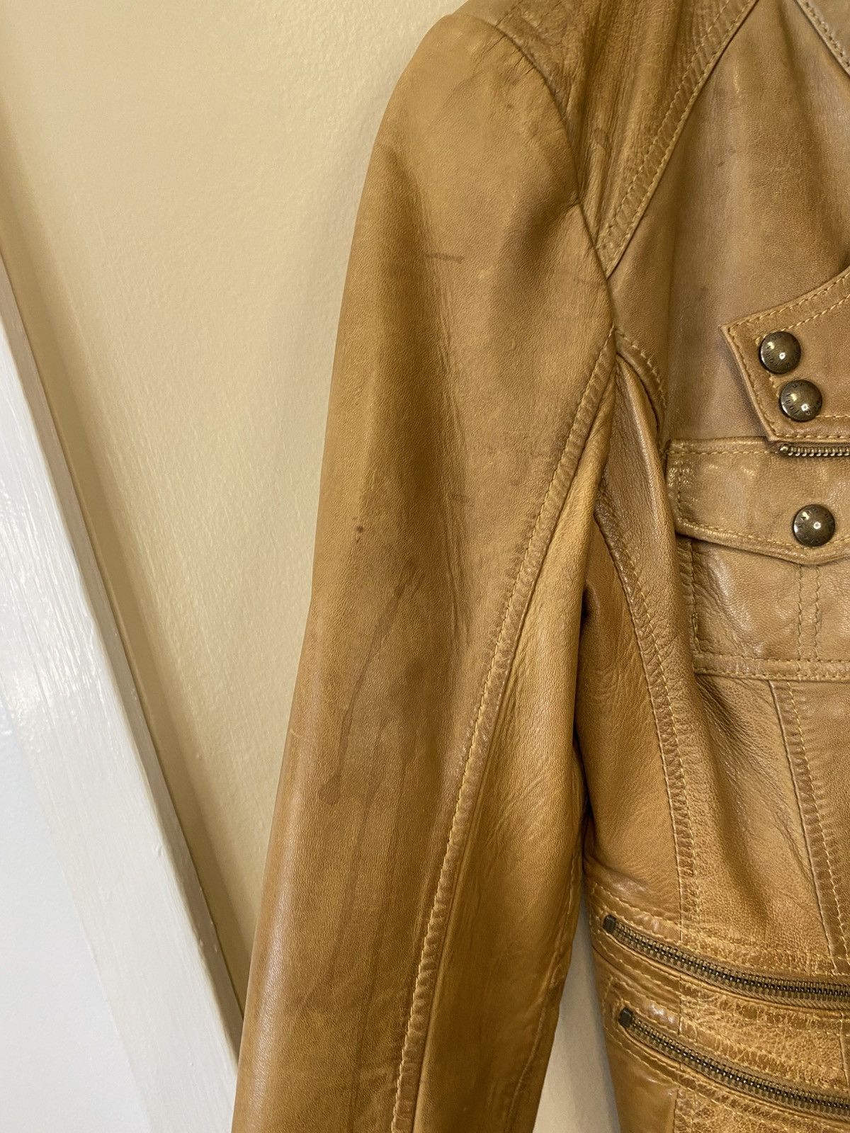 Andrew Marc Andrew Marc Leather Moto Jacket Size S / US 4 / IT 40 - 3 Thumbnail
