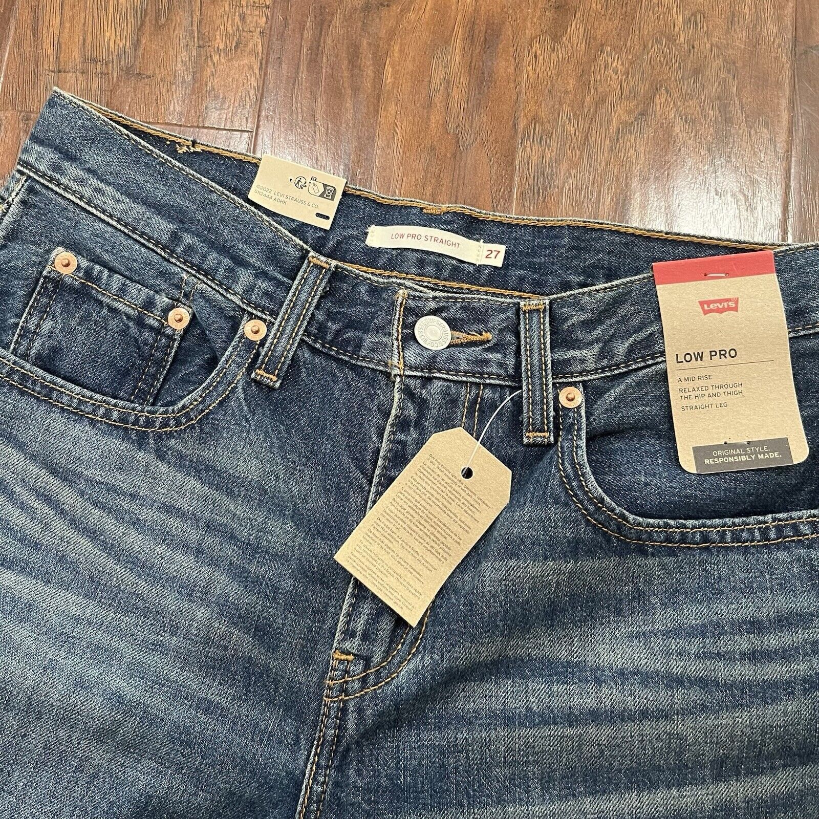 Levi's Levis Jeans Womens 27x30 Blue Low Pro Mid Rise NWT Size 27" / US 4 / IT 40 - 8 Thumbnail