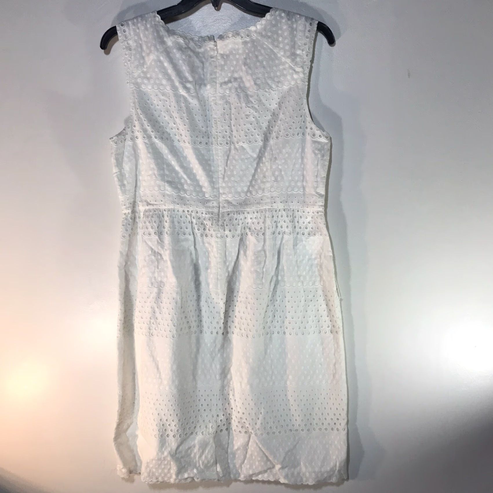 J.Crew J.CREW White Embroidered Midi Dress Womens Size 14 Sleeveless Career Shift Size XL / US 12-14 / IT 48-50 - 4 Thumbnail