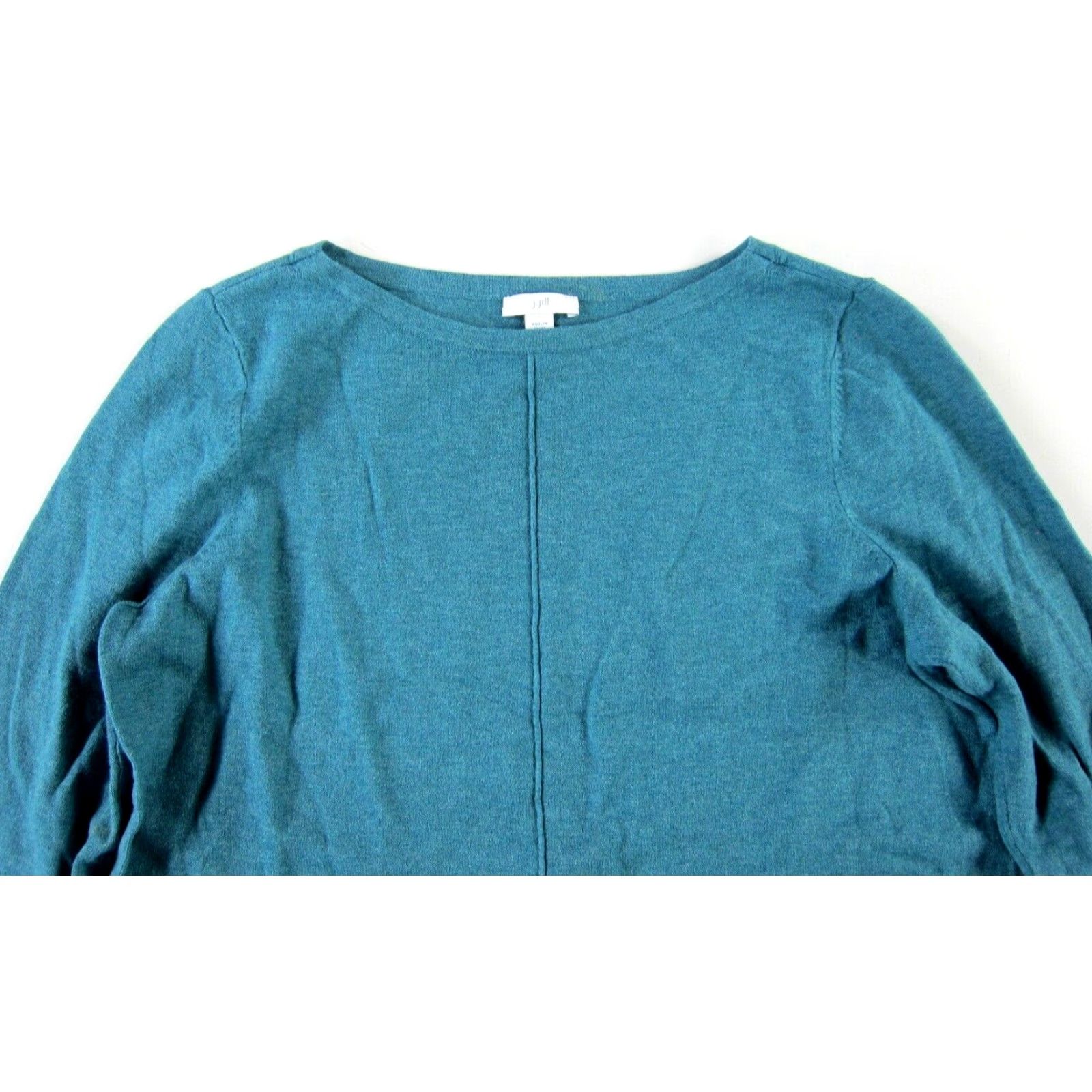 J. Jill J. Jill Green Cotton Stretch Tight Knit Long Sleeve High Neck Sweater Small Shirt Womens Size S / US 4 / IT 40 - 4 Thumbnail