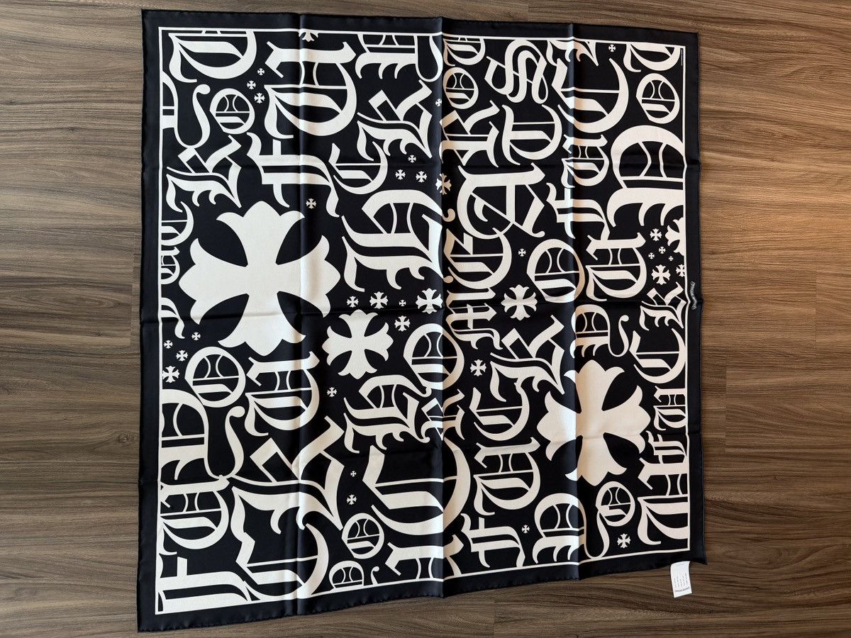Chrome Hearts Chrome Hearts +CH FU+ All Over Print Silk Scarf Size ONE SIZE - 1 Thumbnail