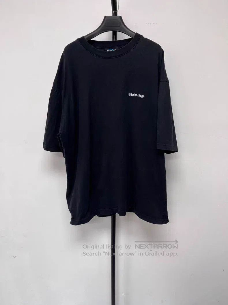Balenciaga Balenciaga Logo Printed Vintage Plain Short Sleeve T-Shirt Size US XL / EU 56 / 4 - 1 Thumbnail