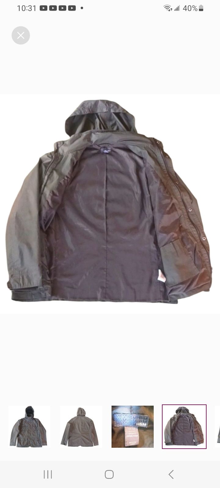H&M H & M Green Utility Terrain Jacket Size US L / EU 52-54 / 3 - 4 Thumbnail