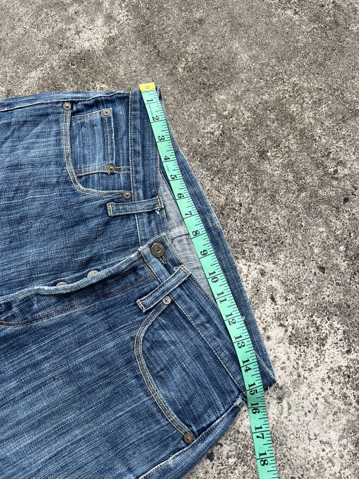 If Six Was Nine Vintage Sugar Canes Selvedge Honolulu Hawaii Distress Jean Size US 30 / EU 46 - 3 Thumbnail