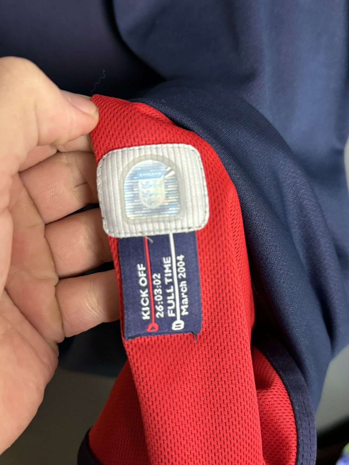 Umbro Double Sided England 02/04 Away Football Jersey T-Shirt Size US XL / EU 56 / 4 - 15 Thumbnail