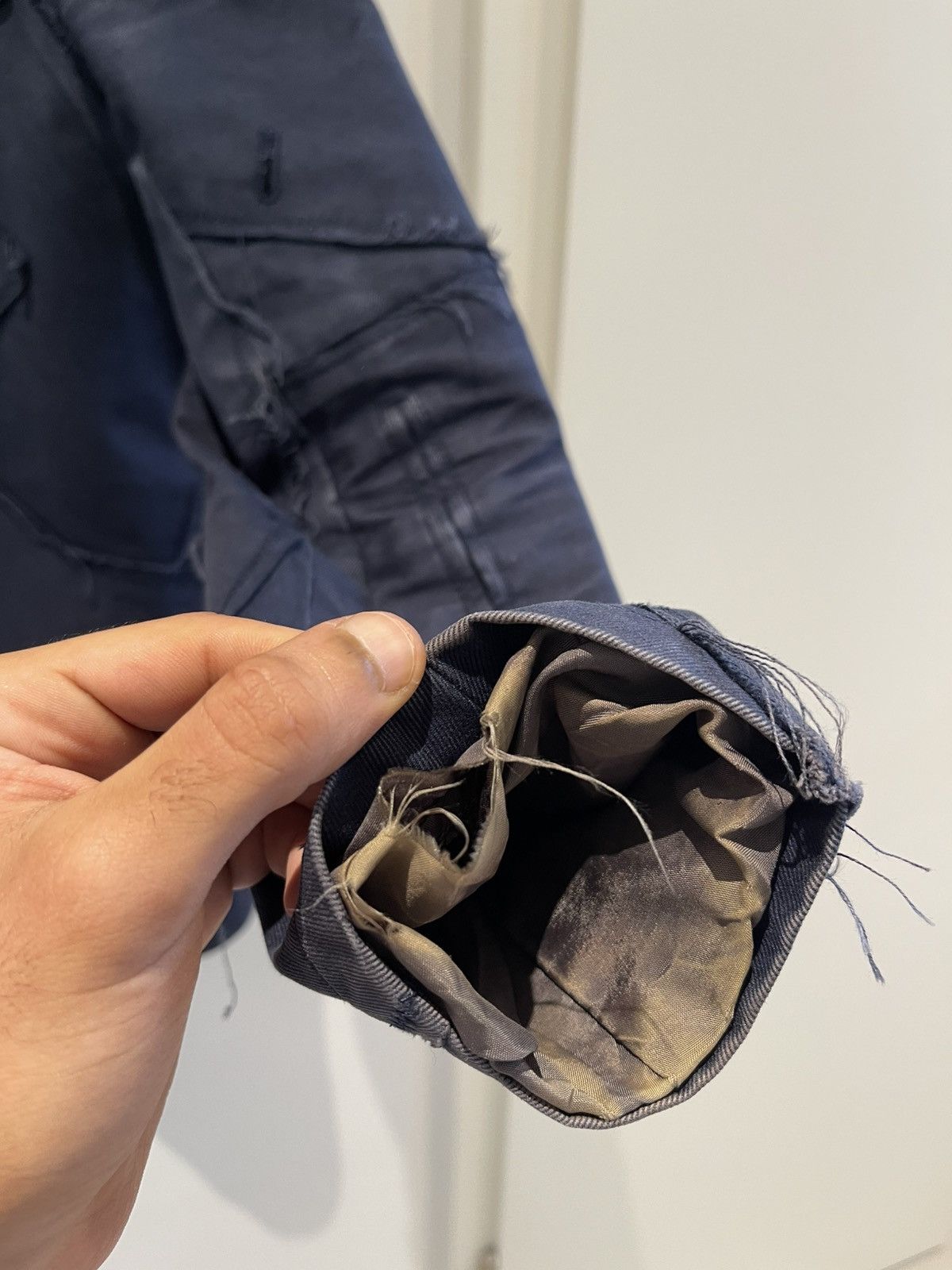 Kolor Kolor SS11 Navy Raw Edges Reconstructed Blazer Size US S / EU 44-46 / 1 - 11 Thumbnail