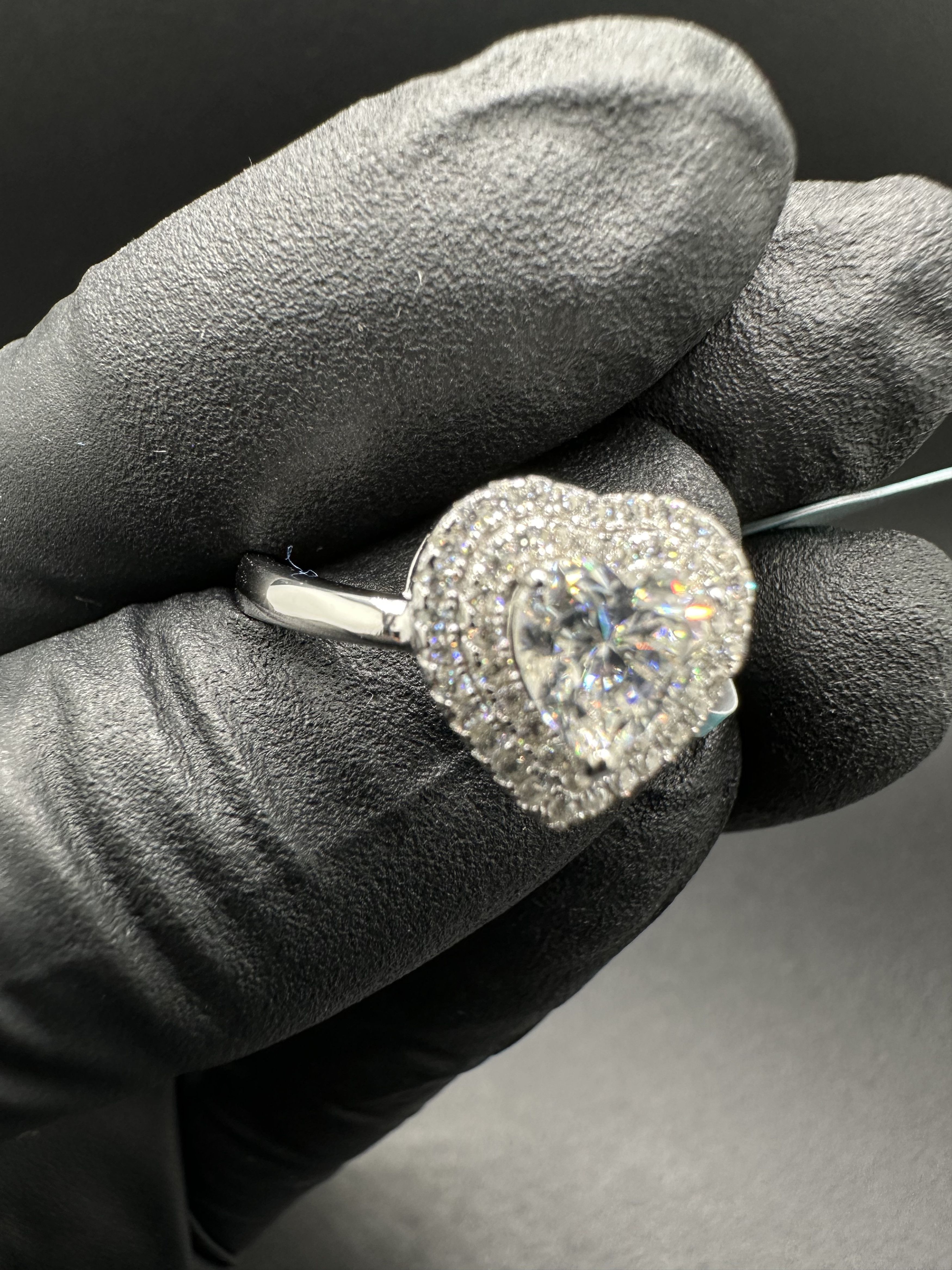 Jewelry MOISSANITE SOLITAIRE W/ MULTI STONE HEART SHAPE Size ONE SIZE - 4 Thumbnail