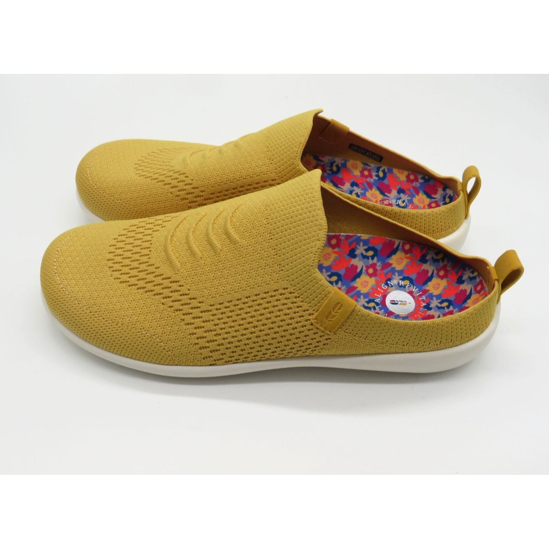 Other Revitalign Women's Yellow Slip-On Knit Sneakers Floral Insol Size US 9.5 / IT 39.5 - 4 Thumbnail