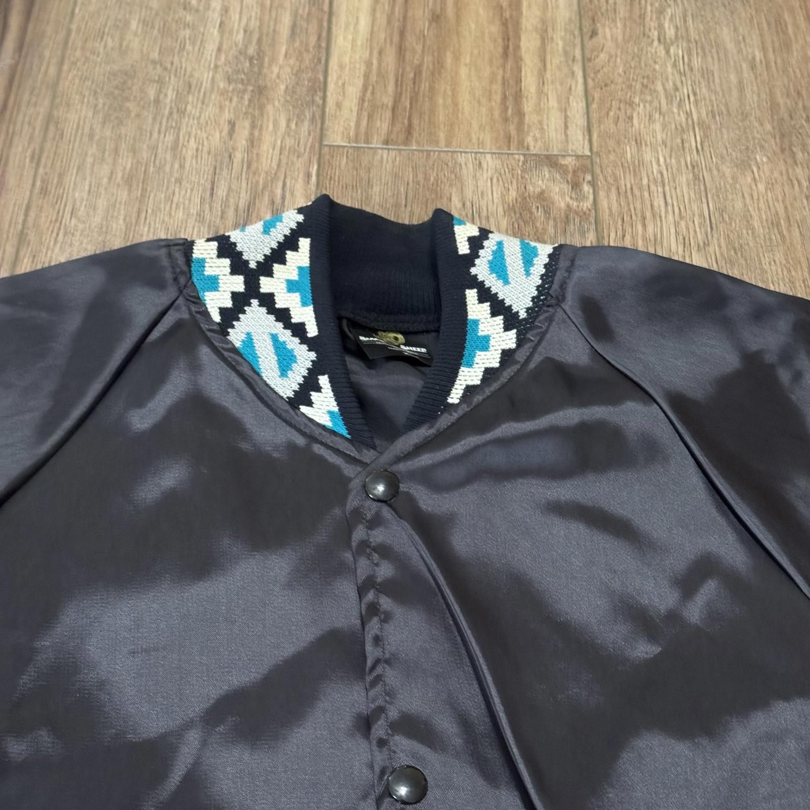 Black Sheep Vintage 80s Aztec Satin Southwestern Bomber Jacket Size XL Size US XL / EU 56 / 4 - 2 Thumbnail