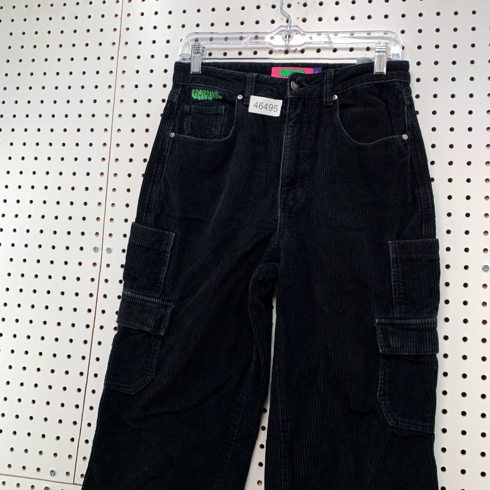 Empyre Empyre Tori Corduroy Pants Womens Size 6 Black Skater Loose Fit Baggy 28x28 Size 28" / US 6 / IT 42 - 6 Thumbnail