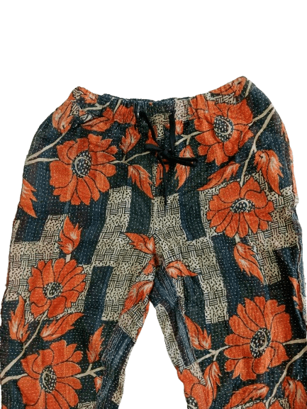 Japanese Brand Native Works Pants Inspired Kapital Style Sashiko Flower Mot Size US 33 - 3 Thumbnail