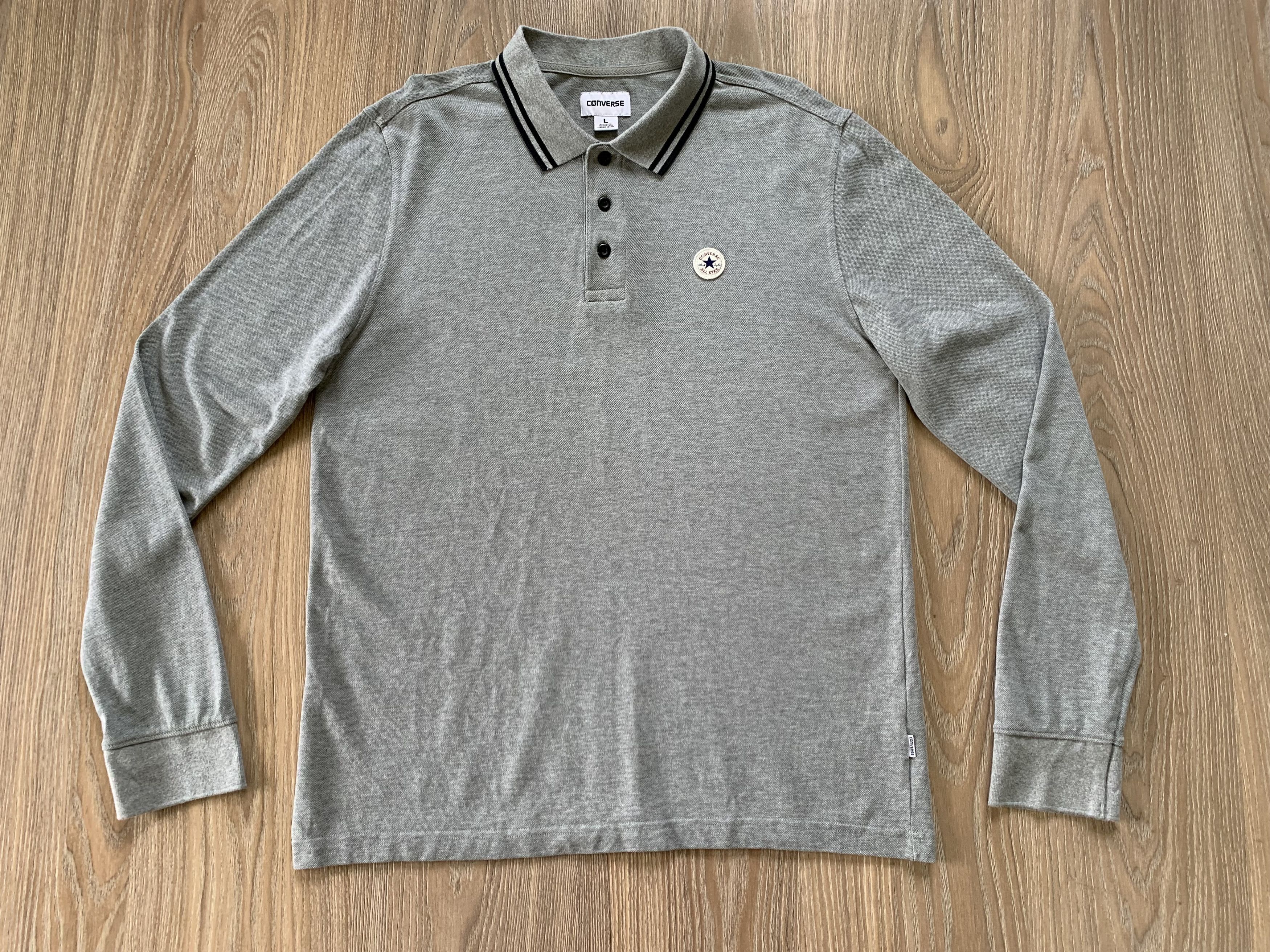 Converse Converse Basic Long Sleeve Polo T Shirt Size US L / EU 52-54 / 3 - 2 Thumbnail
