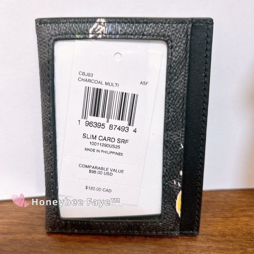 Coach Slim Id Card Case With Surf Print CBJ93 Size ONE SIZE - 3 Thumbnail