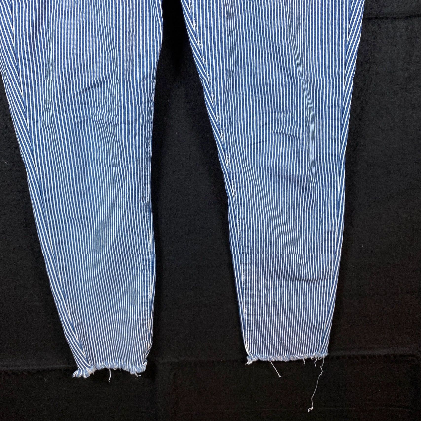 Vintage VINTAGE S.O.N.G Womens Jeans Blue Denim High Rise Skinny Ankle Grazer Distressed 5/27 Size 27" / US 4 / IT 40 - 3 Thumbnail