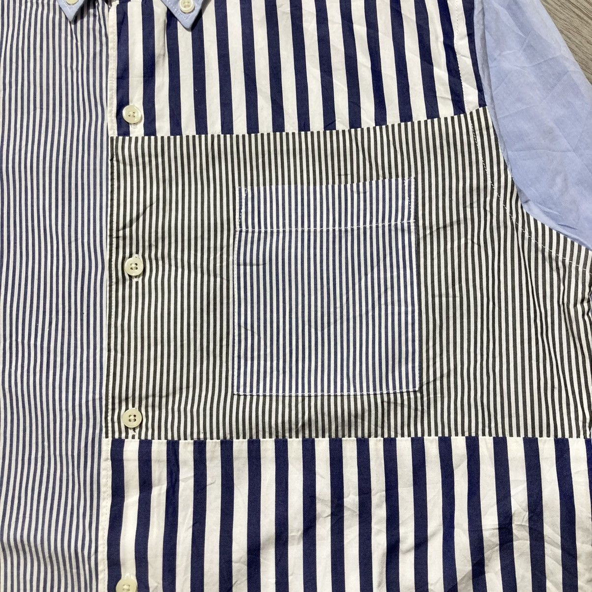 semanticdesign 2000s Semanticdesign Stripe Pattern Shirt CDG Style Designer Size US M / EU 48-50 / 2 - 5 Thumbnail