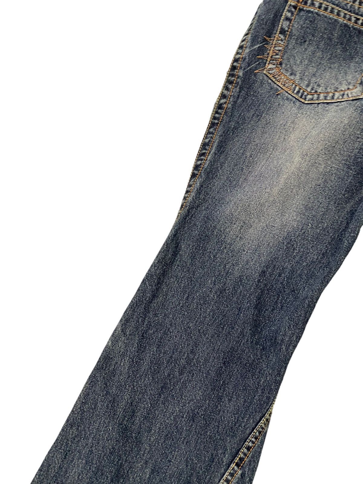 Japanese Brand Flare Jeans Supure Distress Low Rise Boot Cut 8🟦1 Size US 32 / EU 48 - 15 Thumbnail