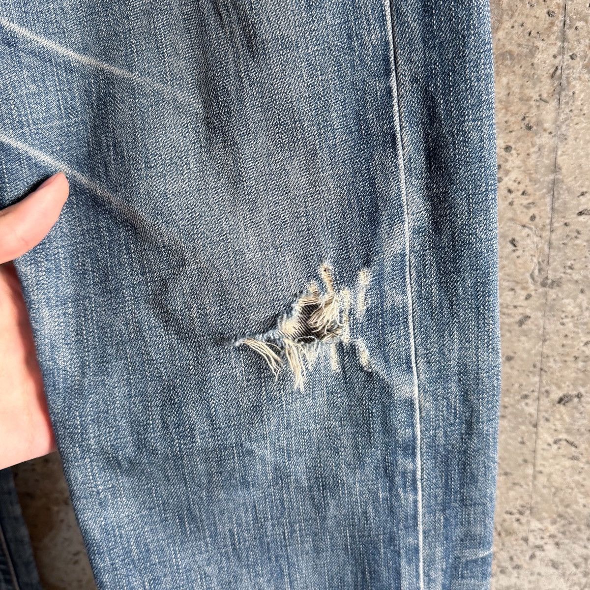 Dior Dior Homme SS03 Light Wash Clawmark Denim By Hedi Slimane Size US 33 - 3 Thumbnail