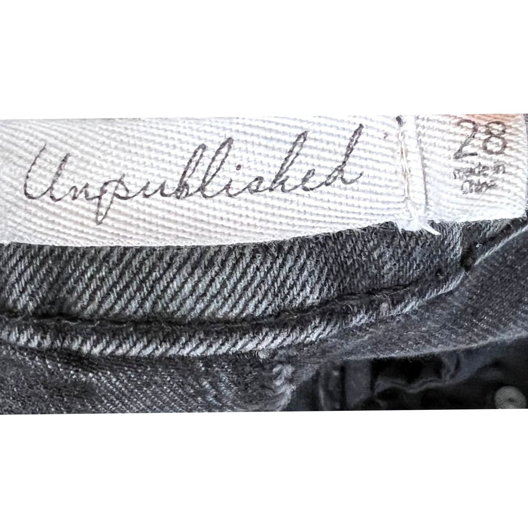 Vintage VINTAGE Unpublished Jeans Women 28 Distressed Straight Black Gray Washed/Faded Size 28" / US 6 / IT 42 - 7 Thumbnail