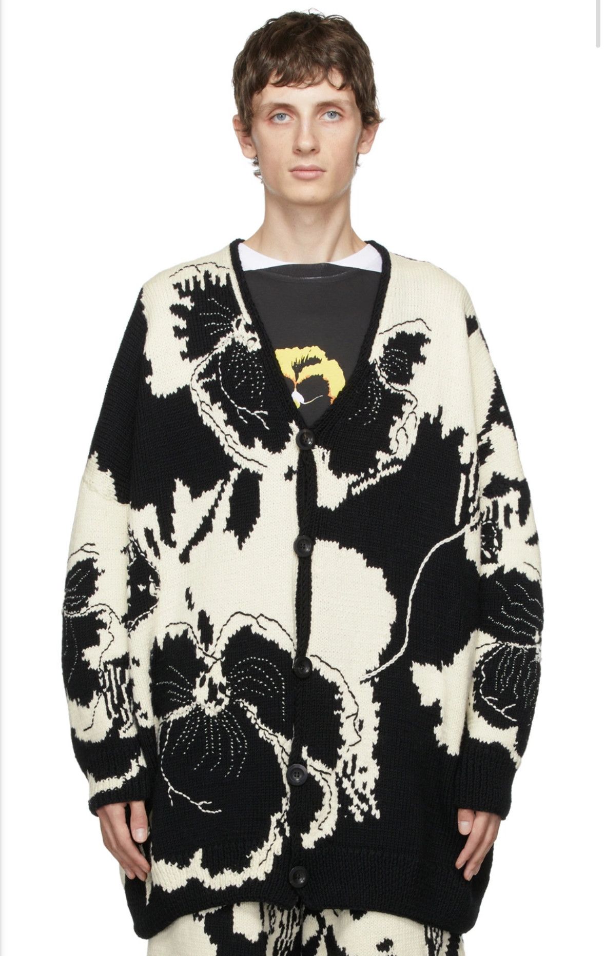 Loewe Loewe x Joe Brainard Edition Wool Intarsia Pansies Cardigan Size US M / EU 48-50 / 2 - 7 Thumbnail