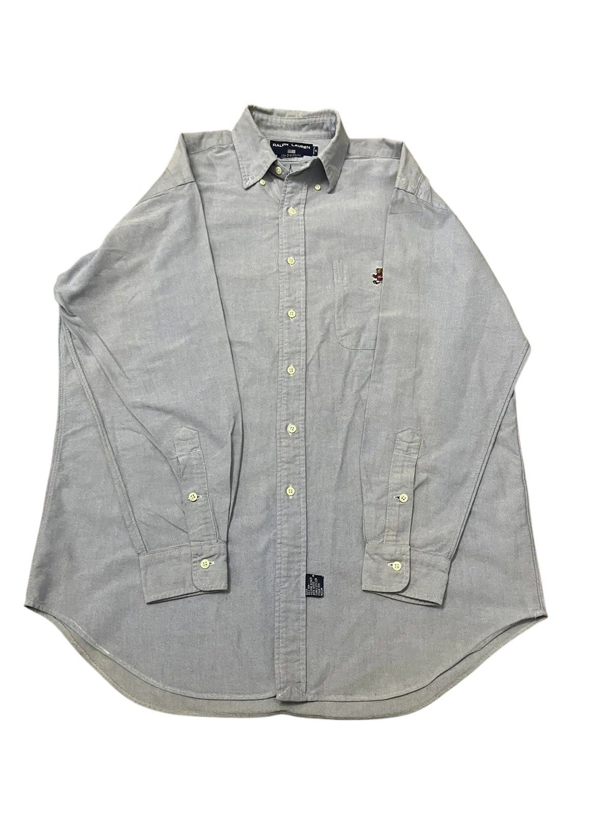 Polo Ralph Lauren Vtg 90s Ralph Lauren Sport "The Big Shirt" Polo Bear Oxford Size US S / EU 44-46 / 1 - 7 Thumbnail