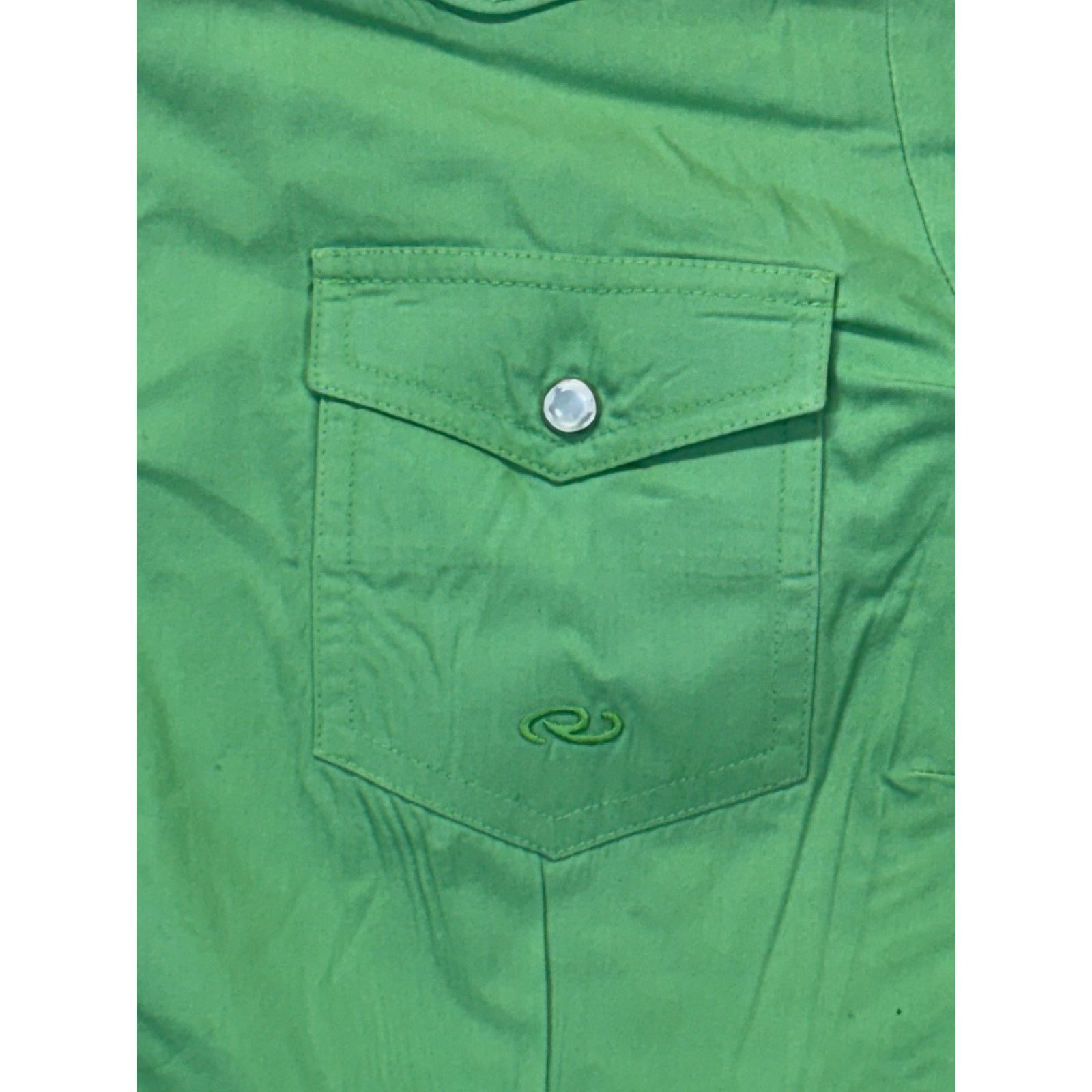 Roper Roper Green Women’s L Western Pearl Snap Shirt Long Sleeve Size L / US 10 / IT 46 - 8 Thumbnail