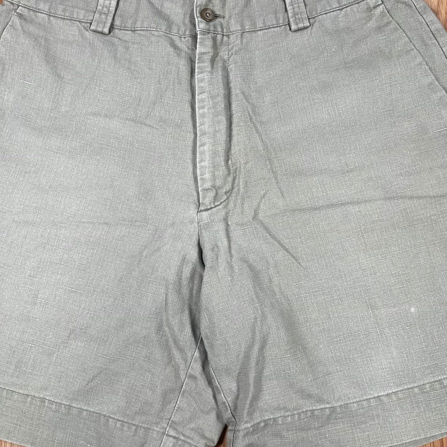 Cubavera Cubavera Shorts Mens 36 Beige Linen Cotton Blend Flat Front Khaki Chino Slack Mens Regular Flat Front Nylon? Size US 36 / EU 52 - 2 Thumbnail
