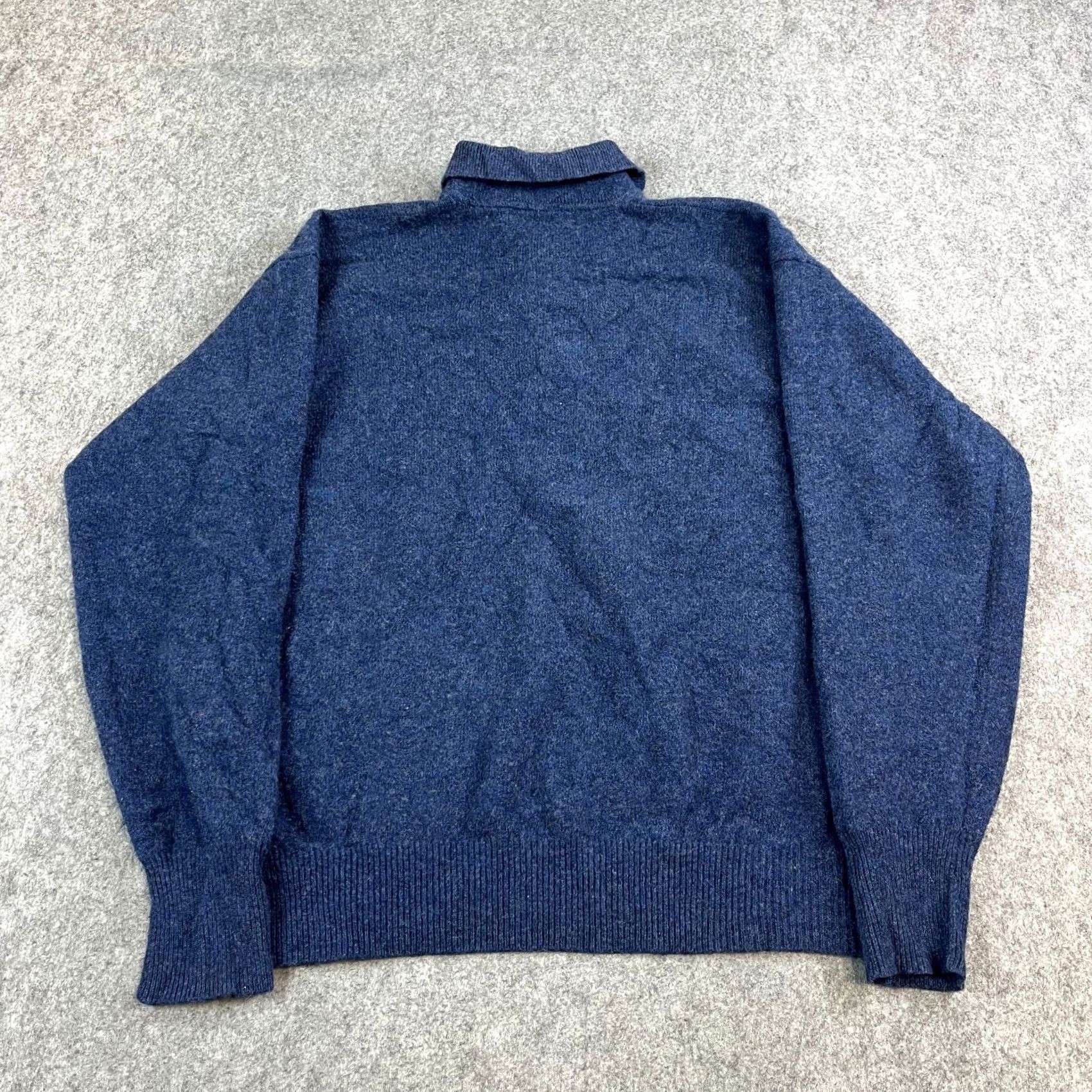 Polo Ralph Lauren VINTAGE Polo Ralph Lauren Mens Jumper Shirt 100% Lambswool Long Sleeve Large Blue Pullover Knit Logo Size US L / EU 52-54 / 3 - 2 Thumbnail