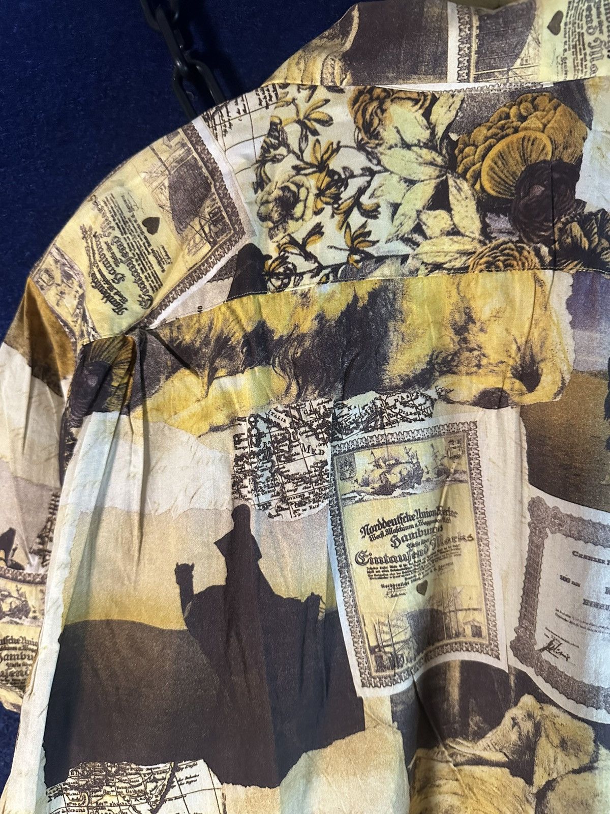 GOA Crazy Rare!!! Vintage 90s Dunlop Safari AOP Shirt GOA style Size US L / EU 52-54 / 3 - 11 Thumbnail