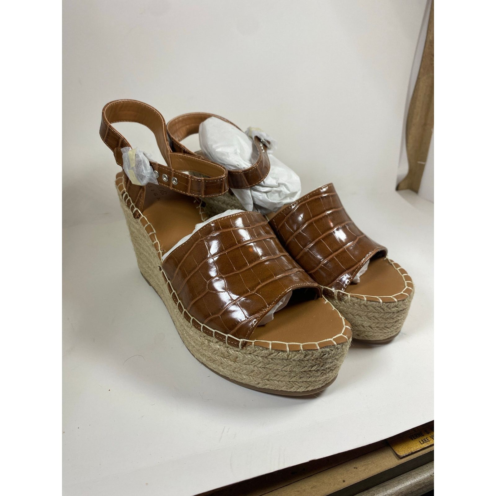 Asos ASOS Tanya Espadrille Brown Wedges W9 Size US 9 / IT 39 - 2 Thumbnail