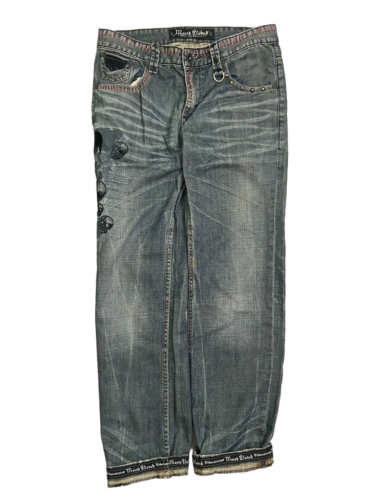 Hysteric Glamour × If Six Was Nine × Japanese Brand Vintage Majah Flavah distressed y2k embroidery Jeans Size US 32 / EU 48 - 1 Thumbnail