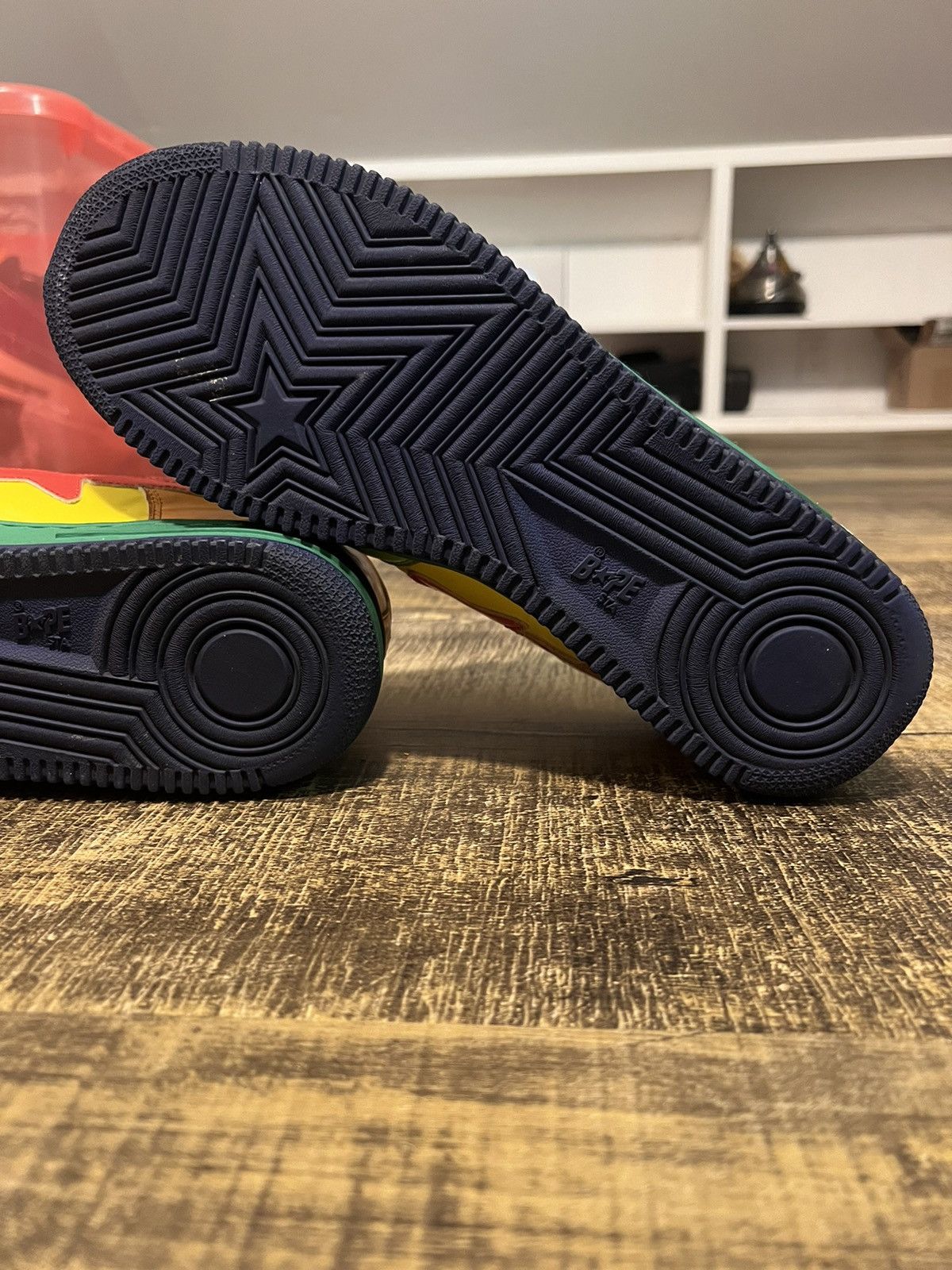 Bape × Nigo Multi-Color Bapesta Shoes Size US 11 / EU 44 - 6 Thumbnail
