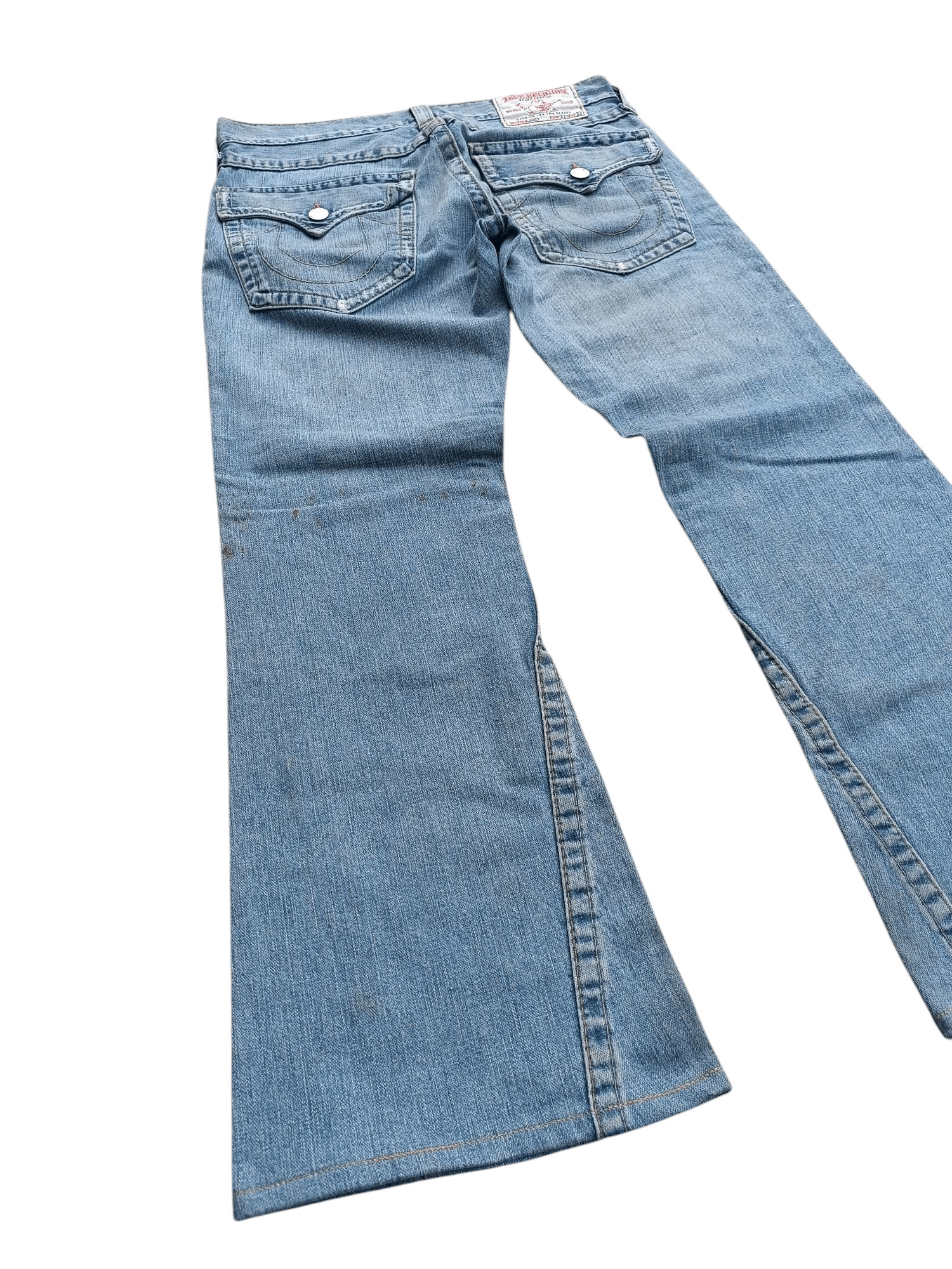 True Religion × Vintage True Religion Joey Flare Distressed Jeans Size US 34 / EU 50 - 9 Thumbnail